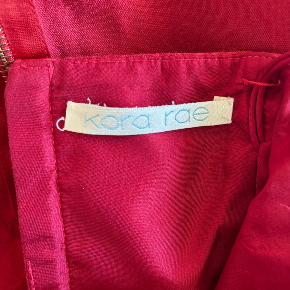 Kora Rae Red Bustier Dress Size 2 - Picture 3 of 5